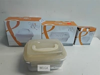 4 x voorraaddoos porselein pvc deksel - afbeelding 1 van  3