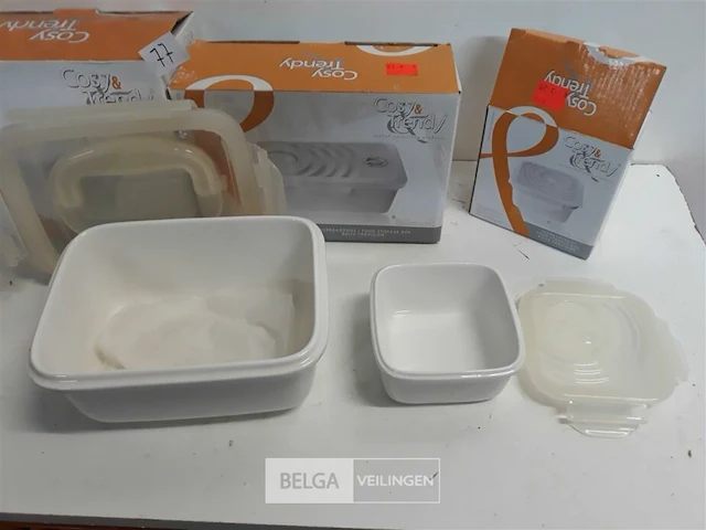 4 x voorraaddoos porselein pvc deksel - afbeelding 3 van  3