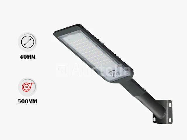 4 x wandbeugel 50 cm voor straatverlichting - grijs - diam ø40mm - afbeelding 1 van  2