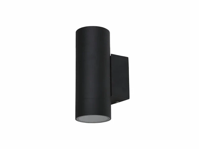 4 x wandlamp cilinder gu10 duo fitting zand zwart waterdicht - afbeelding 4 van  4