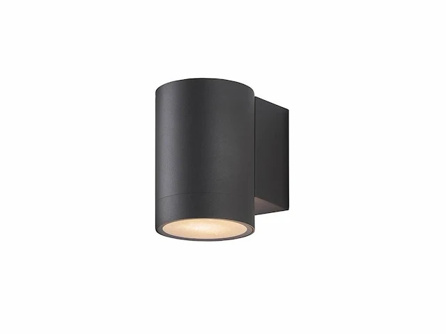 4 x wandlamp cilinder gu10 fitting zand zwart waterdicht - afbeelding 1 van  3