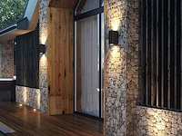 4 x wandlamp halfrond gu10 duo fitting zwart waterdicht - afbeelding 6 van  7