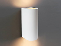 4 x wandlamp modern halfrond gu10 duo fitting zand wit waterdicht - afbeelding 1 van  4