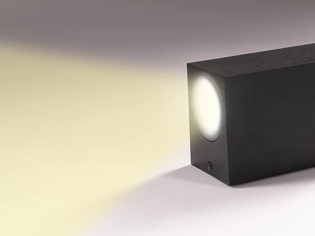 4 x wandlamp rechthoekig gu10 duo fitting zwart waterdicht - afbeelding 7 van  9