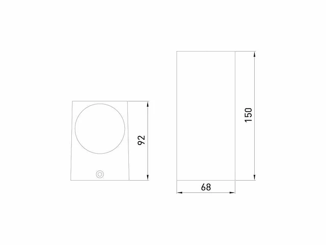 4 x wandlamp rechthoekig gu10 duo fitting zwart waterdicht - afbeelding 9 van  9