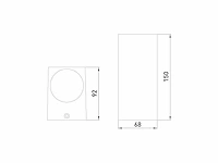 4 x wandlamp rechthoekig gu10 duo fitting zwart waterdicht - afbeelding 9 van  9
