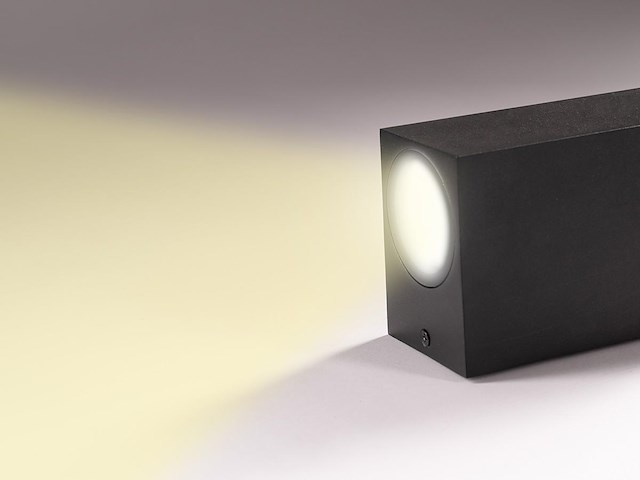 4 x wandlamp rechthoekig gu10 duo fitting zwart waterdicht - afbeelding 7 van  9