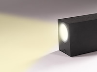 4 x wandlamp rechthoekig gu10 duo fitting zwart waterdicht - afbeelding 7 van  9