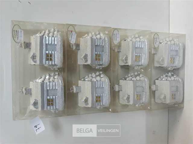 4 x winterhuis 2 stuks 10 cm - afbeelding 2 van  3