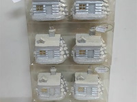 4 x winterhuis 2 stuks 10 cm - afbeelding 2 van  3