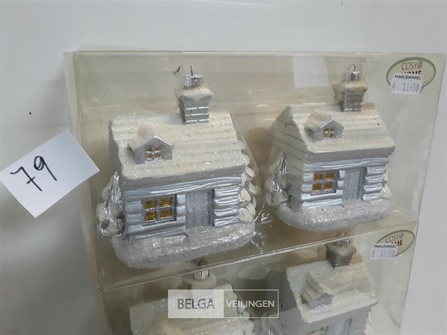 4 x winterhuis 2 stuks 10 cm - afbeelding 3 van  3