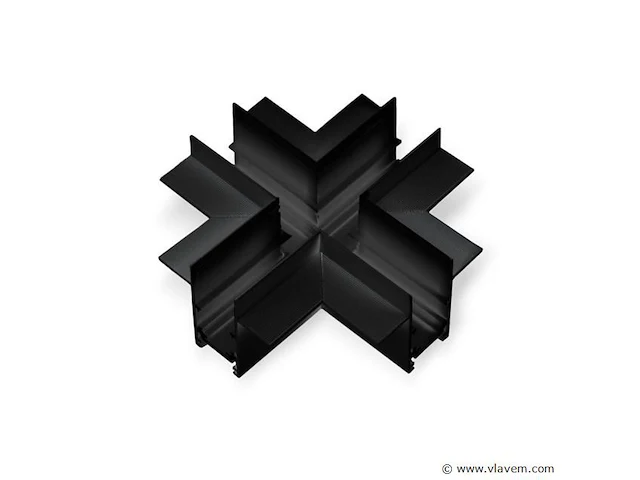 4 x x-connector voor inbouw magnetische rails 20 mm - horizontaal - afbeelding 1 van  4