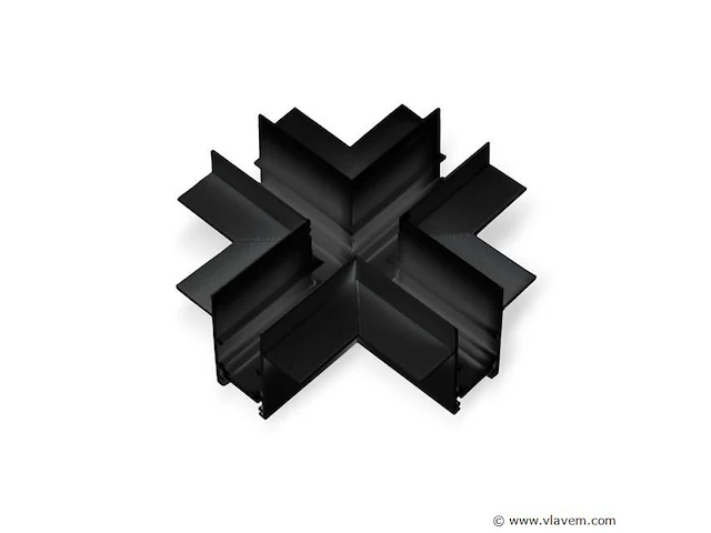 4 x x-connector voor ingebouwde magnetische rails 20 mm – horizontaal. - afbeelding 1 van  4