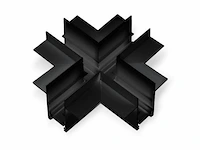 4 x x-connector voor ingebouwde magnetische rails 20 mm – horizontaal. - afbeelding 1 van  4