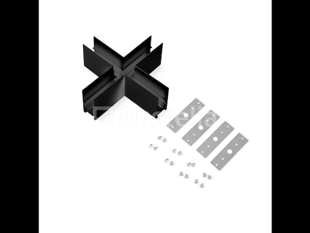 4 x x-connector voor magnetische opbouwrails 20 mm - horizontaal - afbeelding 2 van  4