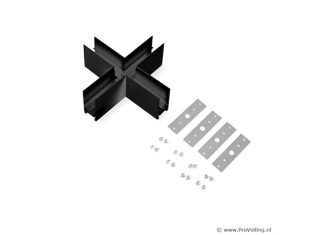 4 x x-connector voor magnetische opbouwrails 20 mm - horizontaal - afbeelding 3 van  4