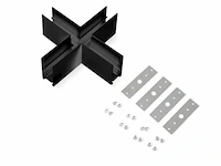 4 x x-connector voor magnetische opbouwrails 20 mm - horizontaal - afbeelding 3 van  4