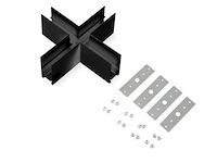 4 x x-connector voor magnetische opbouwrails 20 mm - horizontaal - afbeelding 3 van  4