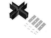 4 x x-connector voor magnetische opbouwrails 20 mm - horizontaal - afbeelding 4 van  5