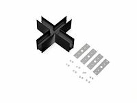 4 x x-connector voor magnetische opbouwrails 20 mm - horizontaal - afbeelding 3 van  4