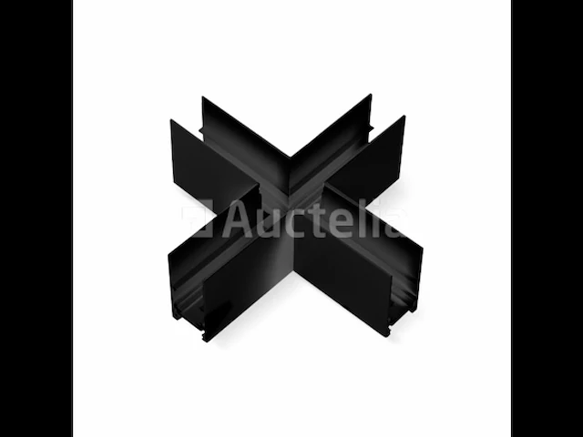 4 x x-connector voor magnetische opbouwrails 20 mm – horizontaal. - afbeelding 1 van  4