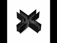 4 x x-connector voor magnetische opbouwrails 20 mm – horizontaal. - afbeelding 1 van  4