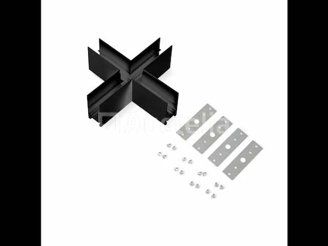 4 x x-connector voor magnetische opbouwrails 20 mm – horizontaal. - afbeelding 4 van  4