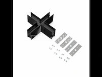 4 x x-connector voor magnetische opbouwrails 20 mm – horizontaal. - afbeelding 4 van  4