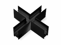 4 x x-connector voor magnetische opbouwrails 20 mm – horizontaal. - afbeelding 1 van  4