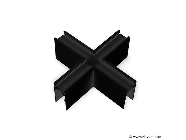 4 x x-connector voor magnetische opbouwrails 20 mm – horizontaal. - afbeelding 2 van  4