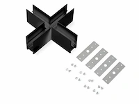 4 x x-connector voor magnetische opbouwrails 20 mm – horizontaal. - afbeelding 3 van  4