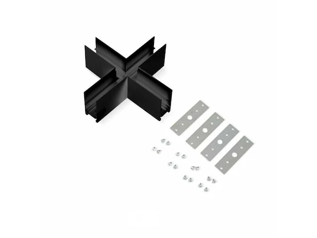 4 x x-connector voor magnetische opbouwrails 20 mm – horizontaal. - afbeelding 4 van  5