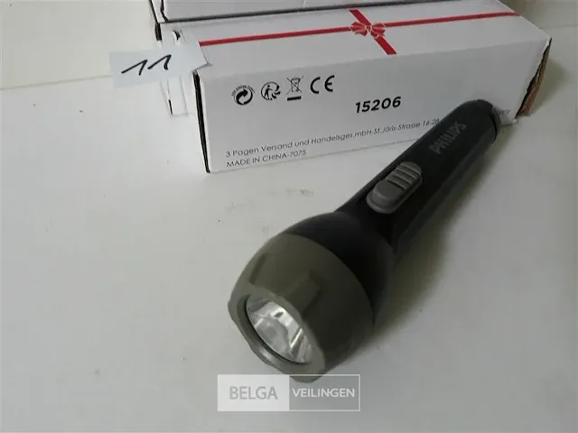 4 x zaklamp met led lamp philips 15 cm - afbeelding 2 van  2