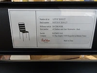4 x zwart metalen stoel - afbeelding 2 van  4
