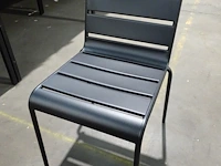 4 x zwart metalen stoel - afbeelding 3 van  4