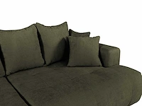 4-zits comfortabele bank met diepe zitting - groene getextureerde stof - afbeelding 5 van  7
