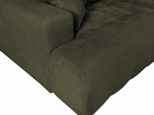 4-zits comfortabele bank met diepe zitting - groene getextureerde stof - afbeelding 6 van  7