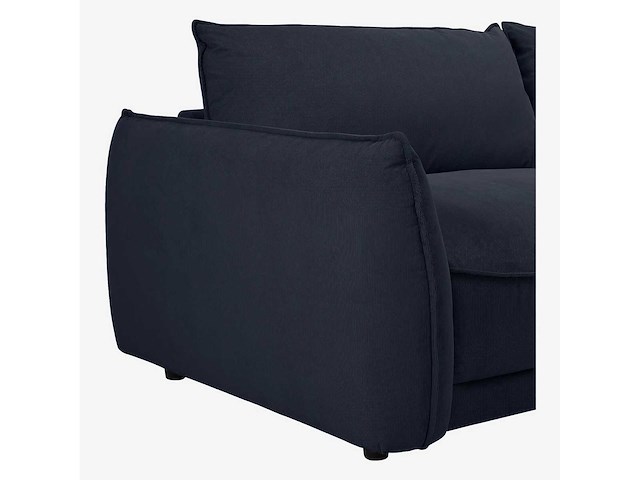 4-zits stoffen bank - marineblauw - afbeelding 4 van  8