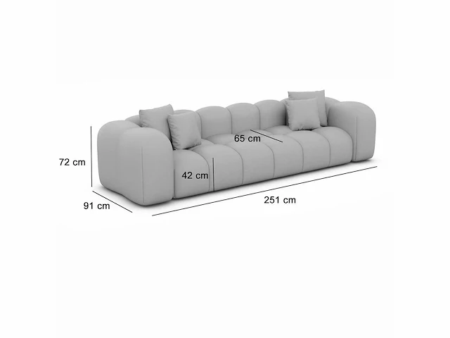 4-zitsbank - badstof - wit - afbeelding 7 van  7