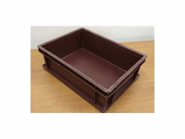 40 euro stapelkrat 400 x 300 x 110 mm, bruin, occasie - afbeelding 1 van  3