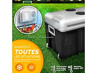 40 l elektrische koeler met wielen | 230v & 12v mini-koelkast voor auto, auto, kamperen, koeling en verwarming - afbeelding 2 van  8