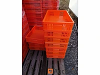 40 opbergdozen kunststof gesloten bodem, opengewerkte wanden (1 pallet) - afbeelding 2 van  5