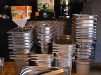 ± 40 rvs sorteer bakjes - afbeelding 1 van  4