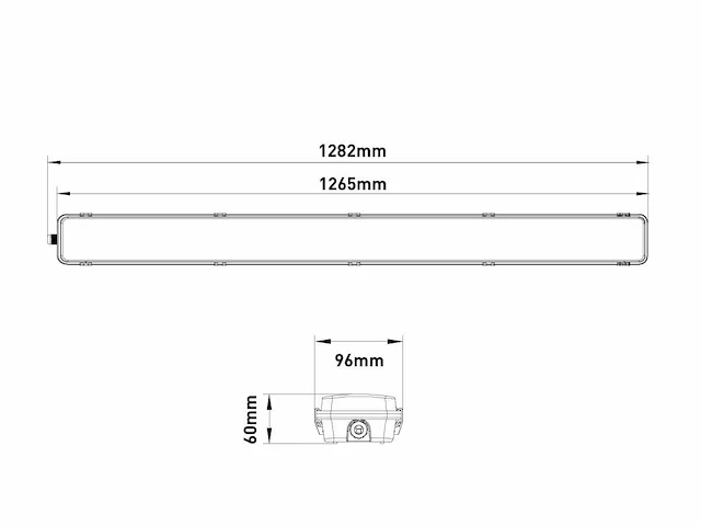 40 x 120cm dubbele led tl t8 armaturen waterdicht - afbeelding 2 van  10