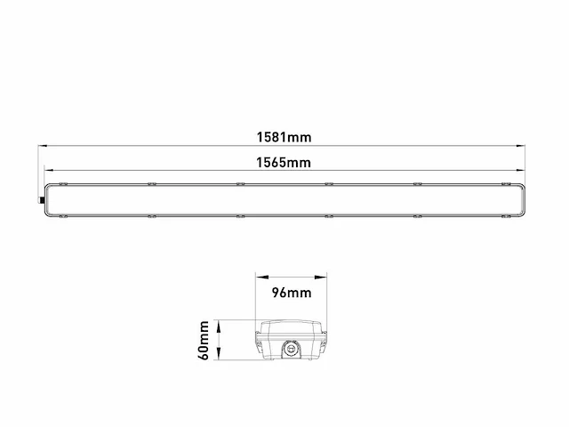 40 x 150cm dubbele led tl t8 armaturen waterdicht - afbeelding 2 van  10