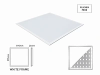 40 x 40w 6500k 60x60 smd led inbouw backlit panelen wit frame - afbeelding 3 van  7