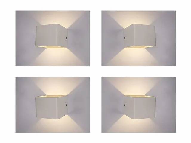 40 x 5w led zand wit wandlamp kubus - afbeelding 3 van  4