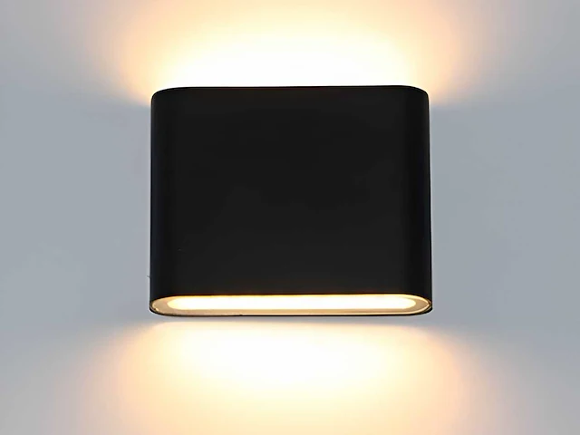 40 x 6w led design wandlamp duo licht zand zwart warm wit waterdicht - afbeelding 4 van  7