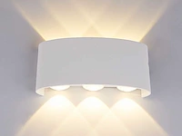 40 x 6w led ovaal wandlamp zes licht zand wit warm wit waterdicht - afbeelding 1 van  4