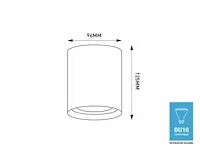 40 x gu10 opbouwspot armatuur cilinder zand zwart kantelbaar - afbeelding 6 van  6